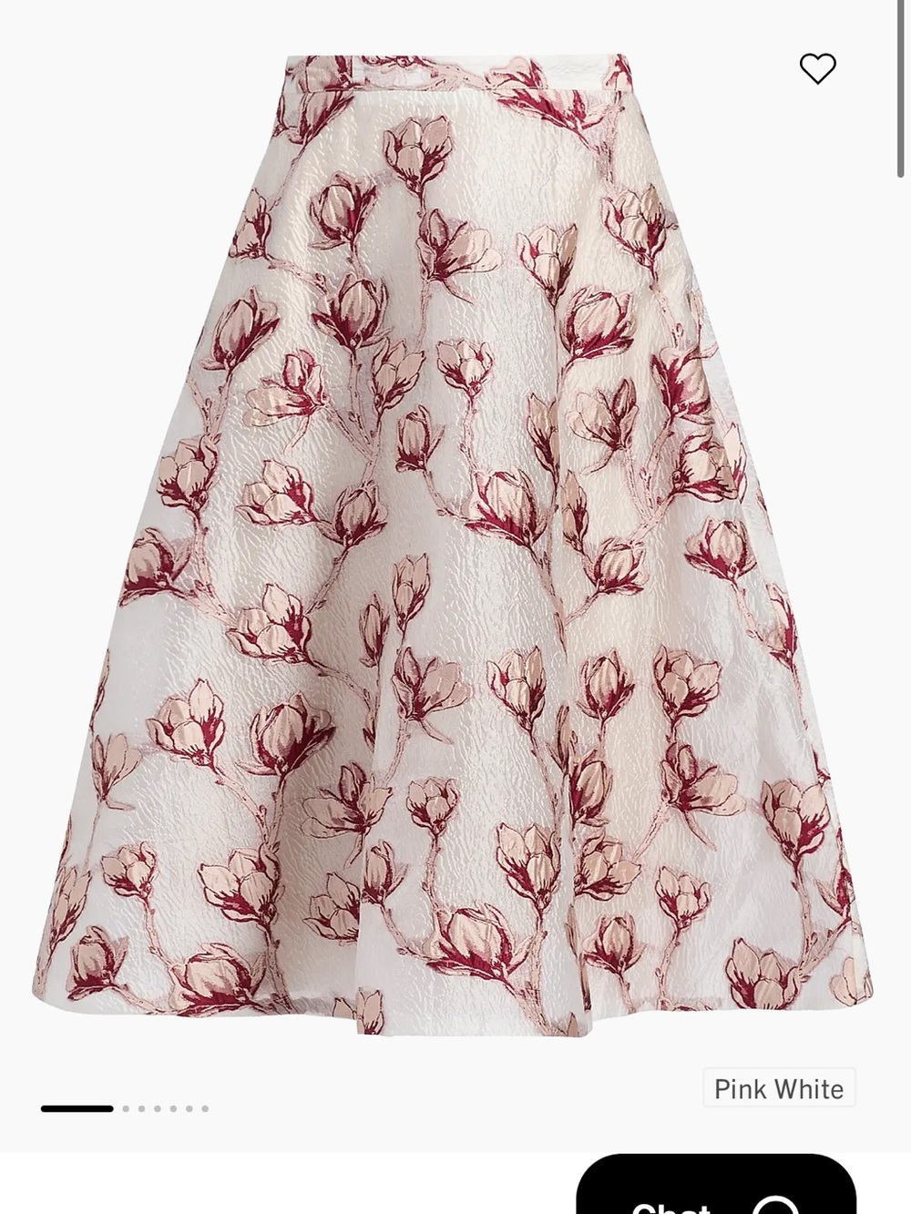 NWT Milly Noella Floral Jacquard Midi-Skirt
